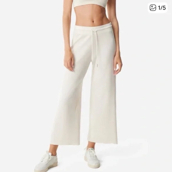 MATE The Label Thermal Crop Pant in Bone - Picture 1 of 3